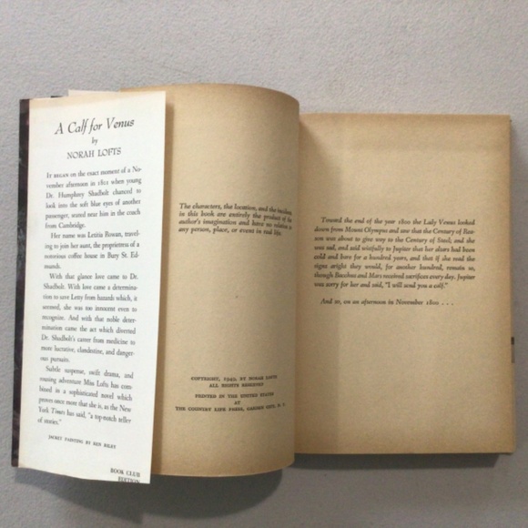 A Calf for Venus by Norah Lofts Vintage Hardcover Book - Picture 5 of 7